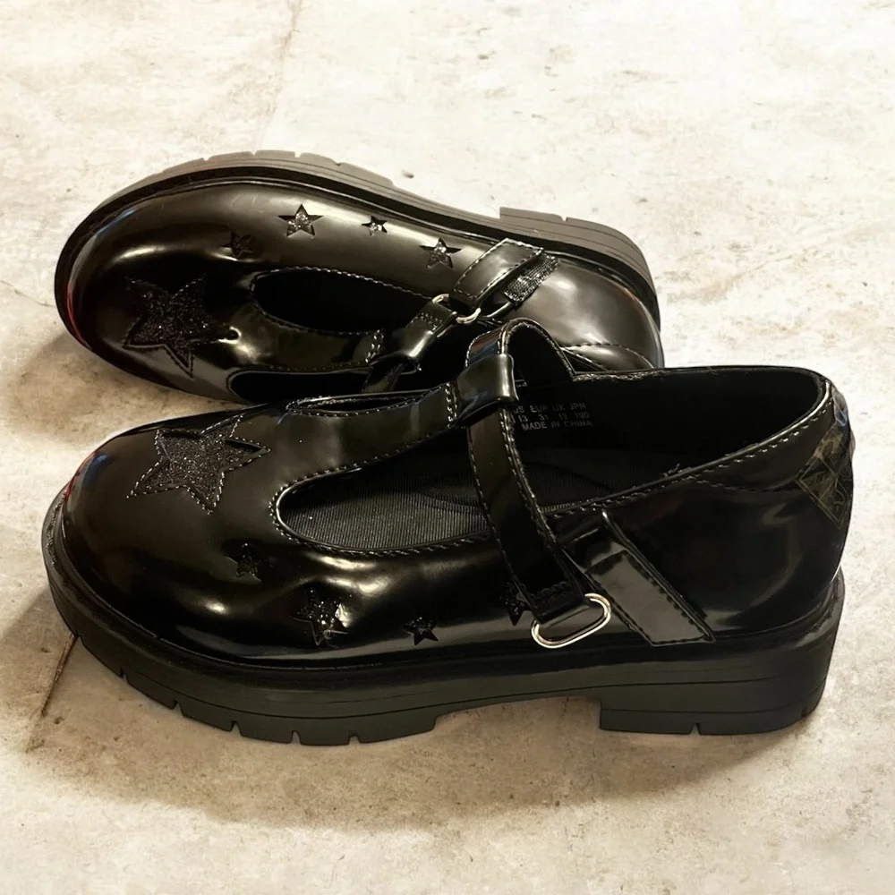 Dream Pairs Little Girls’ Black Vegan Leather Mary Jane Dress Shoes Sz-13
